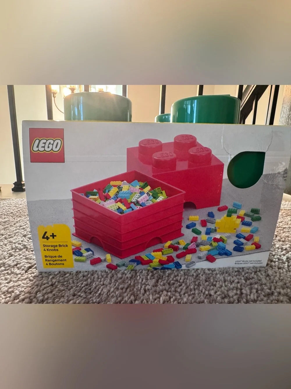 LEGO Storage brick 4 knobs - green